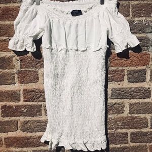 VICI Collection Smocked Off the Shoulder Dress